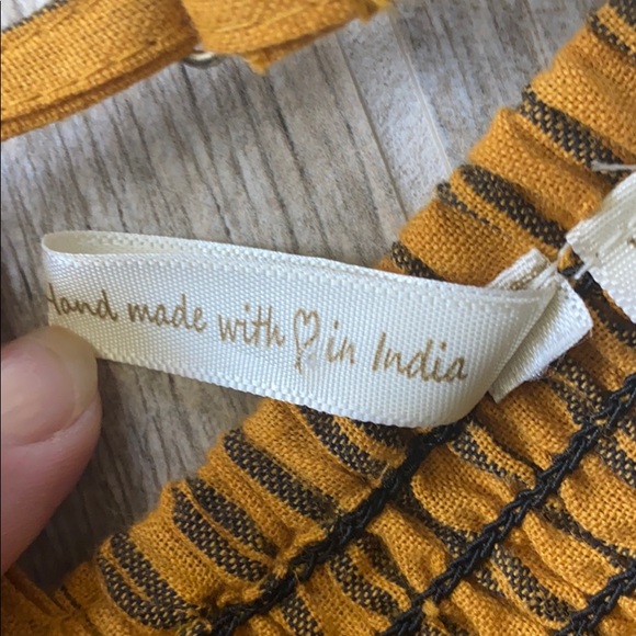 Japna 100% Cotton Honey Yellow Smocked Dress - Picture 4 of 7